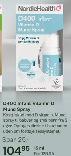 Helsam D400 Infant Vitamin D Mund Spray tilbud