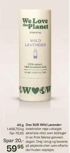 Helsam Deo Stift Wild Lavender tilbud