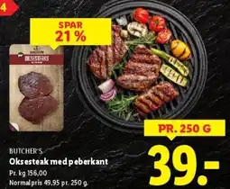 Lidl Oksesteg med peberkant tilbud