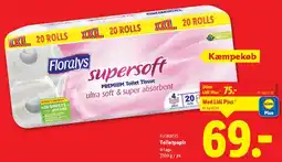 Lidl Floralys Supersoft toiletpapir (20 rolls) tilbud