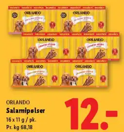 Lidl Orlando Salampølser tilbud