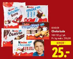 Lidl Kinder chokoladepakker tilbud