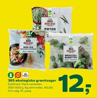Coop 365 365 økologiske grøntsager tilbud