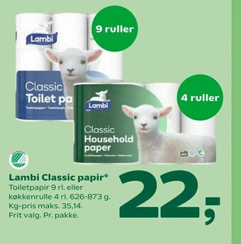 Coop 365 Lambi Classic papir tilbud