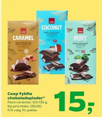 Coop 365 Coop fyldte chokoladeplader tilbud