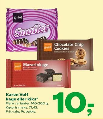 Coop 365 Karen Volf kage eller kiks tilbud