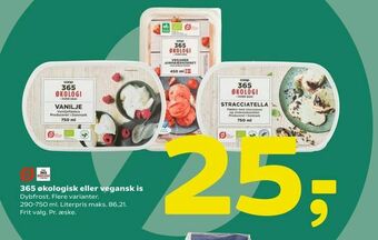 Coop 365 365 økologisk eller vegansk is tilbud