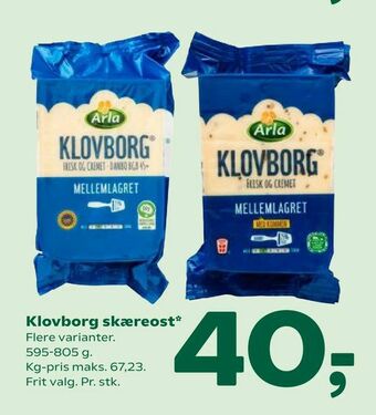 Coop 365 Klovborg skæreost tilbud