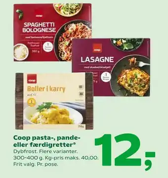 Coop pasta-, pande eller færdigretter
