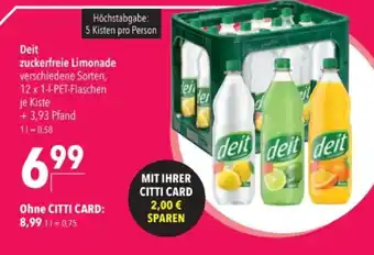 Citti Deit zuckerfreie Limonade tilbud