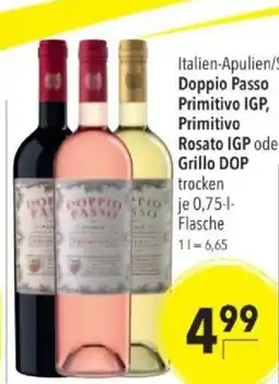 Citti Doppio Passo Primitivo IGP, Primitivo Rosato IGP oder Grillo DOP tilbud