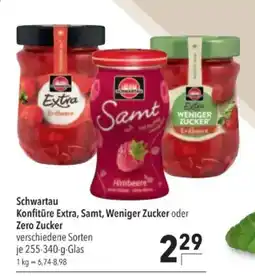 Citti Schwartau Konfitüre Extra, Samt, Weniger Zucker oder Zero Zucker tilbud