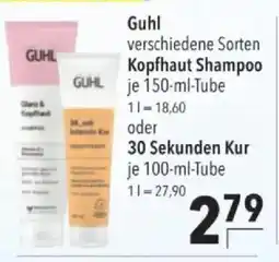 Citti Guhl Kopfhaut Shampoo oder 30 Sekunden Kur tilbud