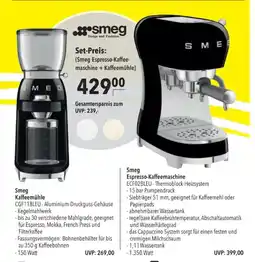 Citti Smeg Kaffeemühle + Smeg Espresso-Kaffeemaschine tilbud