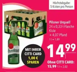 Citti Pilsner Urquell tilbud