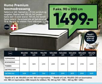 Bilka Huma Premium boxmadrasseng tilbud