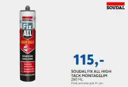 Davidsen Soudal fix all high tack montagelim tilbud