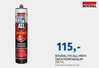 Soudal fix all high tack montagelim
