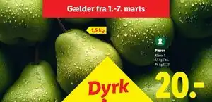 Lidl Pærer tilbud