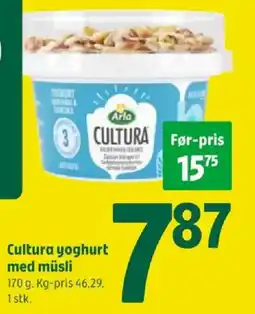 Coop 365 Cultura yoghurt med müsli tilbud