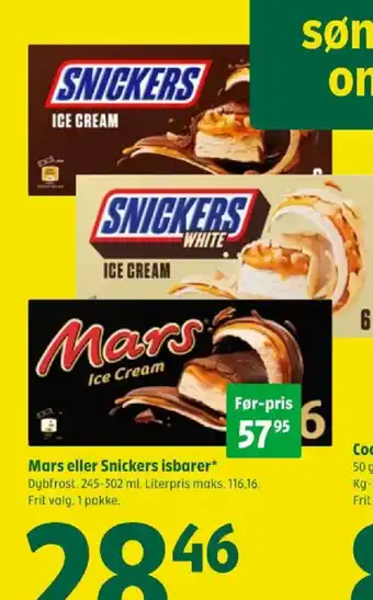 Mars eller Snickers isbarer