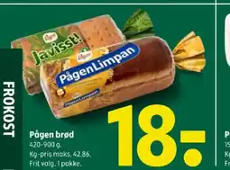 Coop 365 Pågen brød tilbud