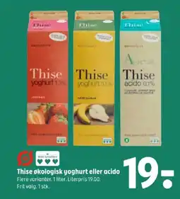 Coop 365 Thise økologisk yoghurt eller acido tilbud