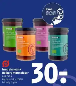Coop 365 Irma økologisk Heiberg marmelade tilbud