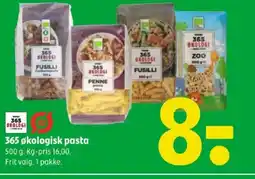 Coop 365 365 økologisk pasta tilbud