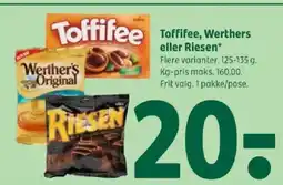 Coop 365 Toffifee, Werthers eller Riesen tilbud