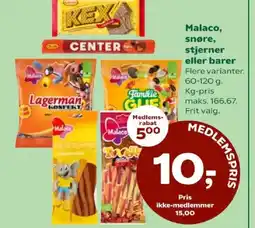 Coop 365 Malaco, snøre, stjerner eller barer tilbud