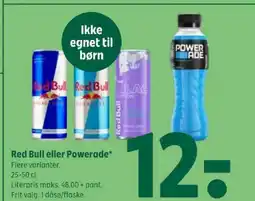 Coop 365 Red Bull eller Powerade tilbud