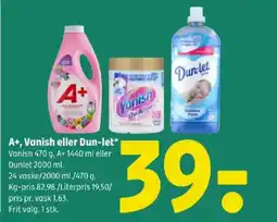 Coop 365 A+, Vanish eller Dun-let tilbud
