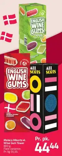Fleggaard English Wine Gums / Wine Gum Tower tilbud