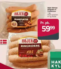 Fleggaard Højer Frankfurter / Ringridere tilbud