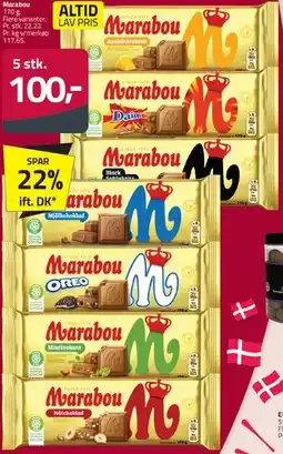 Fleggaard Marabou chokolade (170 g) tilbud
