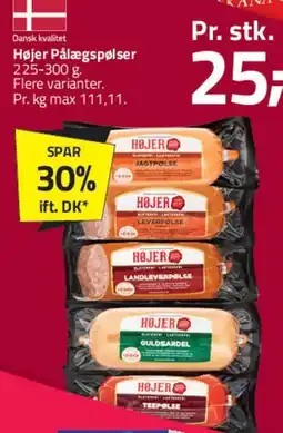 Fleggaard Højer Pålægspølser tilbud