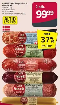 Fleggaard Carl Vollstedt spegepølser (kampagne) tilbud