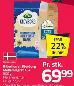 Fleggaard Riberhus el. Klovborg Mellemlagret 45+ tilbud