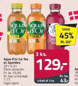 Fleggaard Aqua d'Or Ice Tea / Sparkles (3 ks.) tilbud