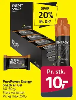 Fleggaard PurePower Energy Snack / Gel tilbud