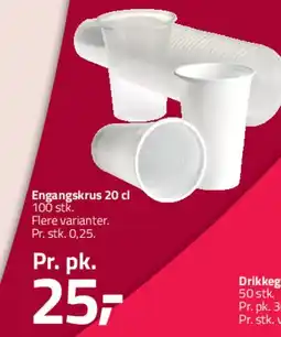 Fleggaard Engangskrus 20 cl tilbud