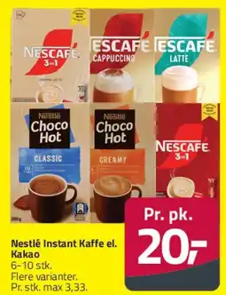 Fleggaard Nestlé / Nescafé instant kaffe & kakao tilbud