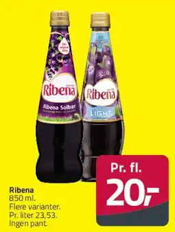 Fleggaard Ribena 850 ml tilbud