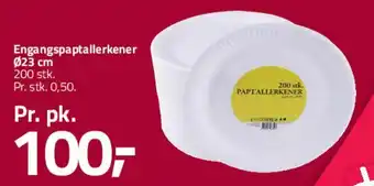 Fleggaard Engangspaptallerkener Ø23 cm tilbud