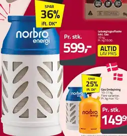 Fleggaard Norbro Energi letvægtsgasflaske tilbud