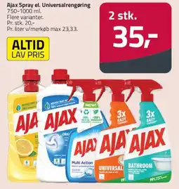 Fleggaard Ajax Spray / Universalrengøring tilbud