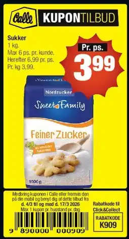 Calle Sukker (Feiner Zucker) tilbud