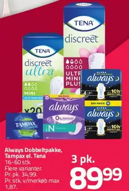 Fleggaard Always / Tena feminine products tilbud