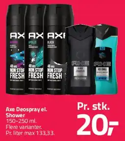 Fleggaard Axe deospray / shower tilbud